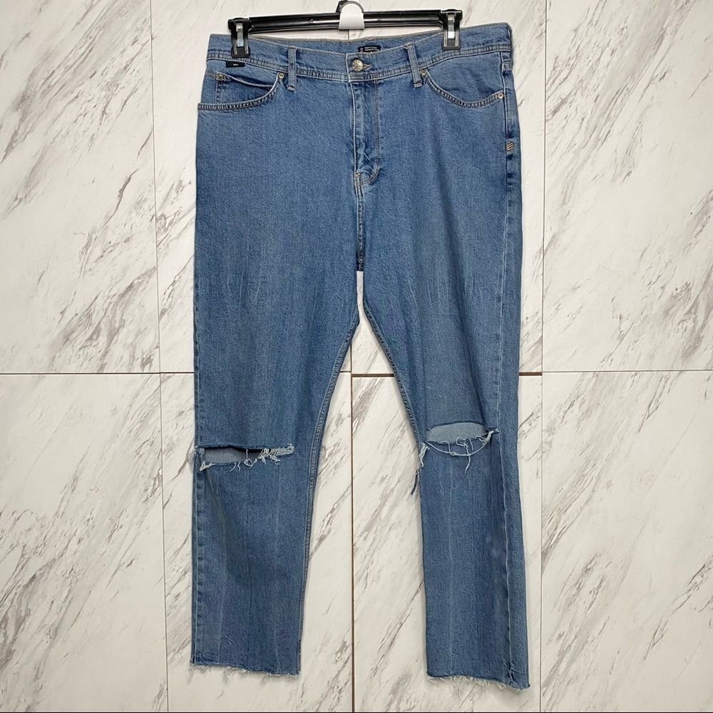 BDG Distressed Knee Skinny Jeans Medium Wash Mens 33